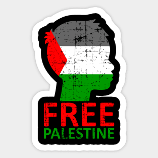 Free Palestine Distressed Flag Art - Stop Killing Innocents Sticker